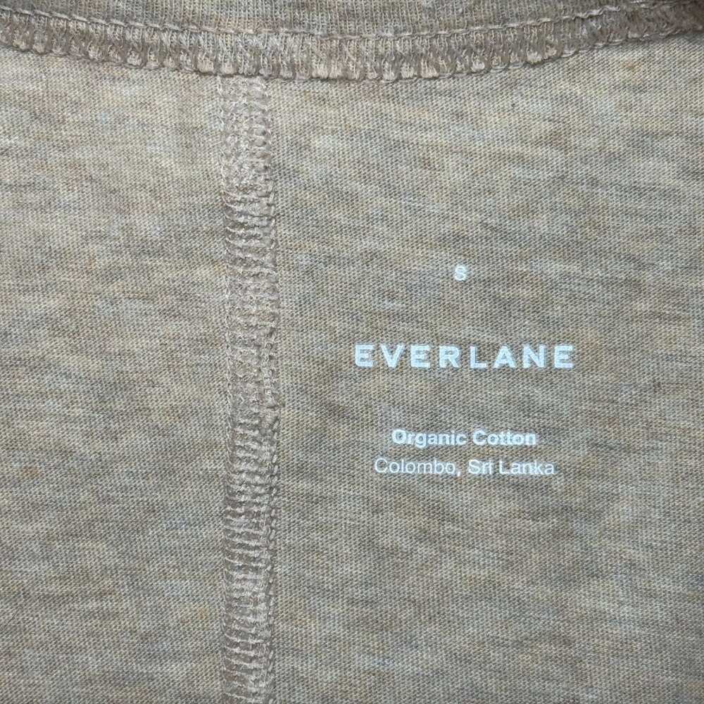 Everlane The Tank in essential 100% organic Cotton warm sand beige tan small - Picture 2 of 5